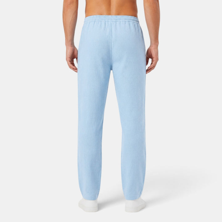 Pantalón de lino fresco y transpirable para hombre, perfecto para el verano, confort casual.