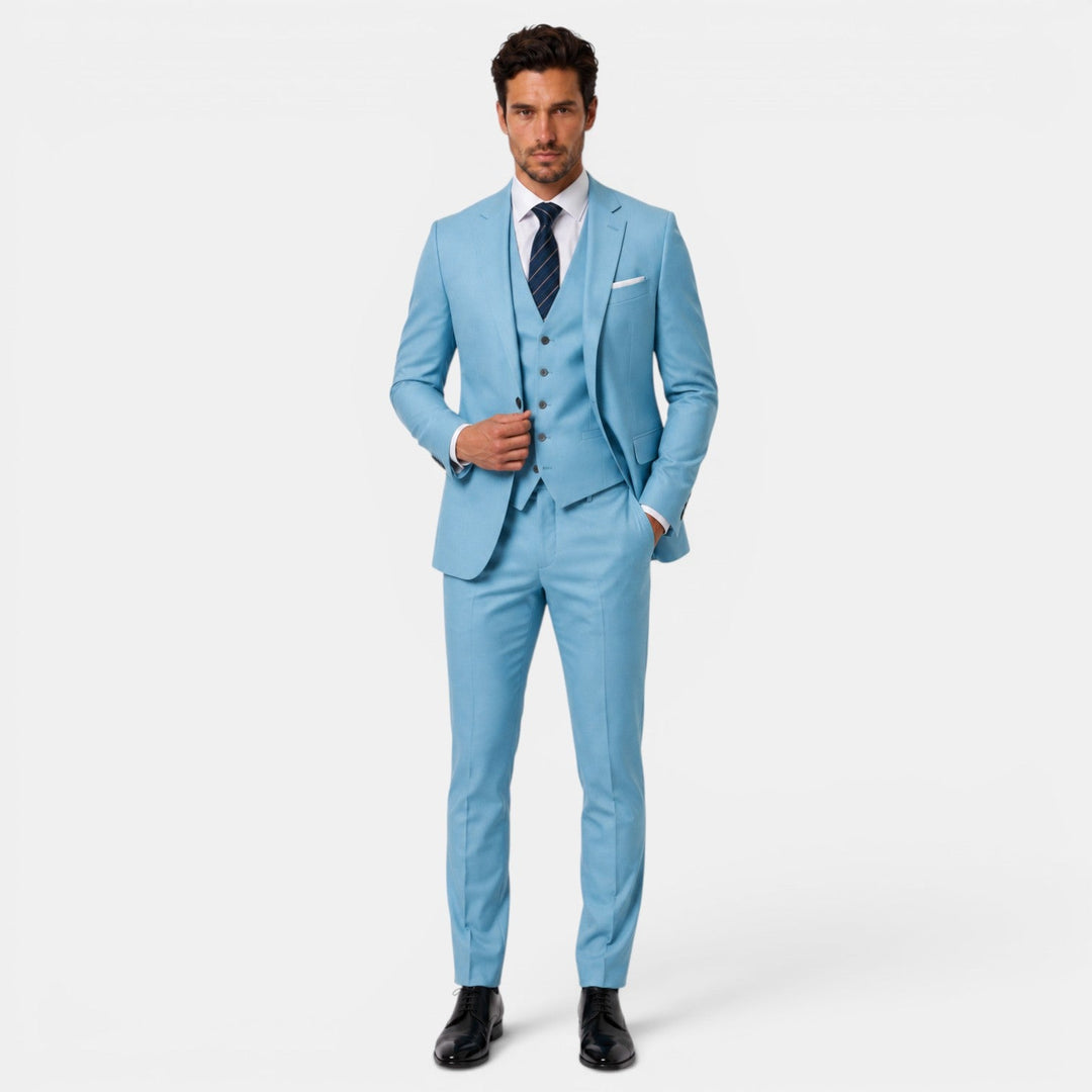 Chaleco de traje 3 piezas para hombre. Añade sofisticación slim fit a tu look formal.