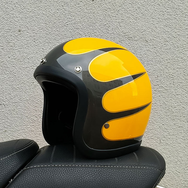 Casco retro para chopper, certificación DOT/ECE, unisex, máxima protección.