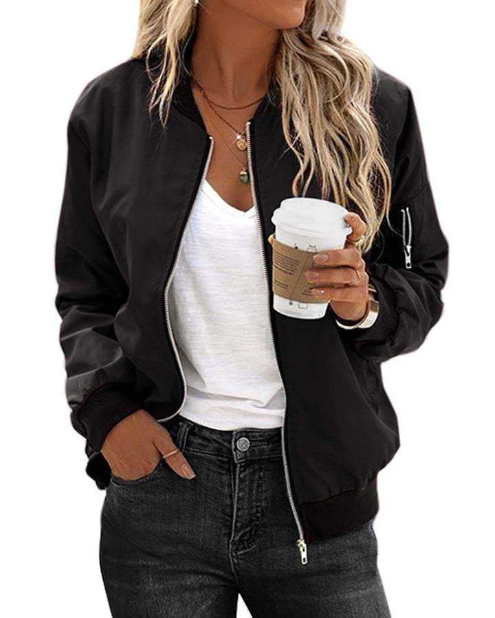 Chaqueta bomber cómoda y versátil para mujer. Abrigo casual perfecto para el invierno y el día a día.