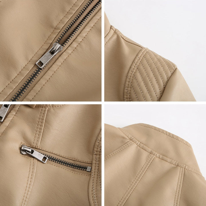 Chaqueta negra de mujer, elegante, con mangas acanaladas. Moda sofisticada y femenina.