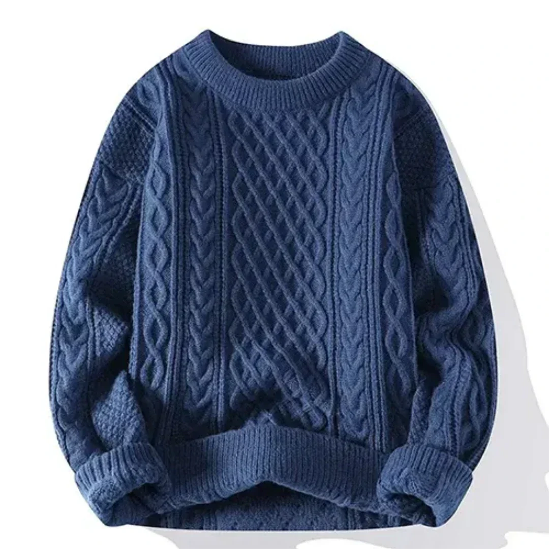 Suéter masculino versátil, ideal para ropa casual de invierno. Estilo clásico y confortable.