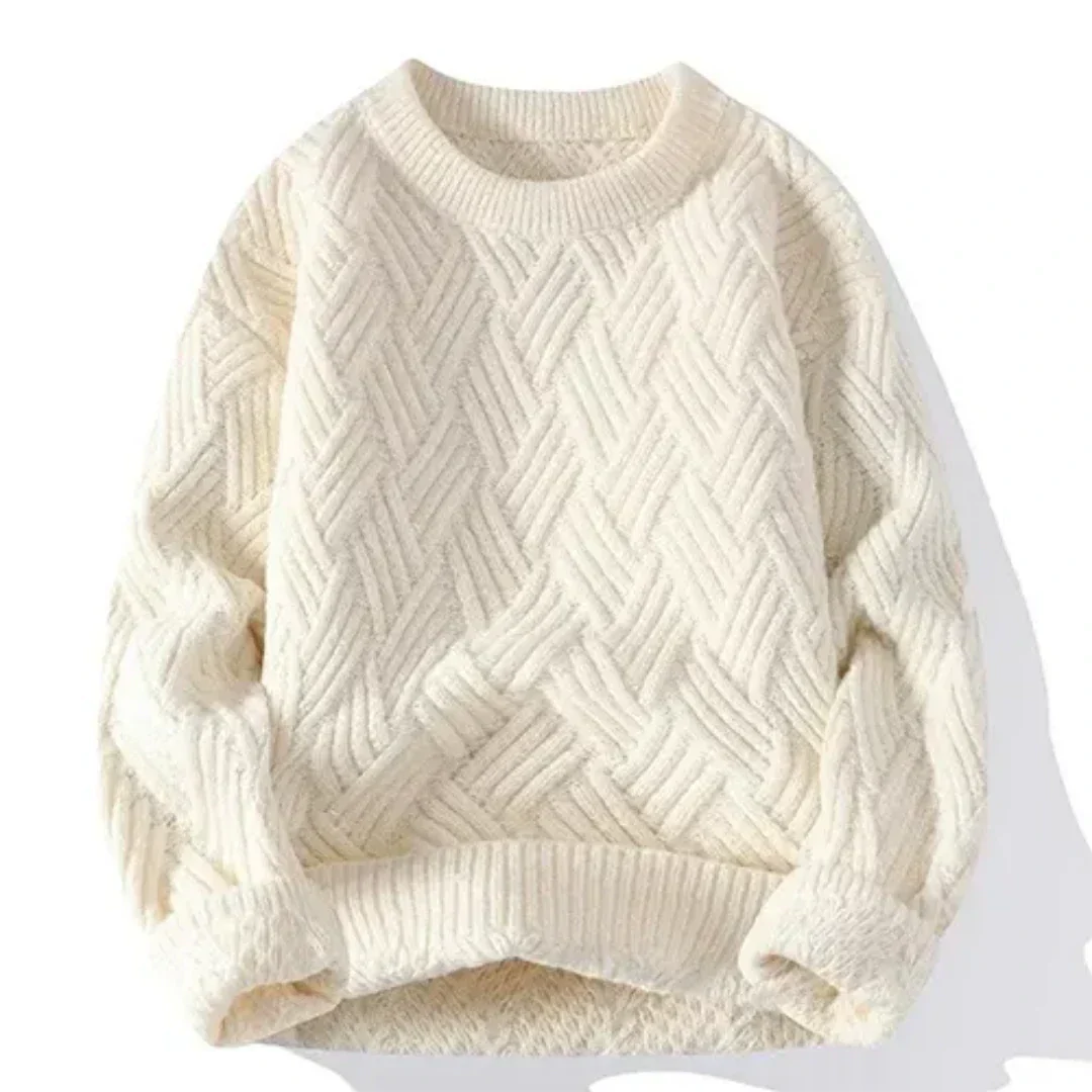 Jersey de hombre con cuello redondo, diseño clásico. Comodidad y moda masculina para cualquier ocasión.