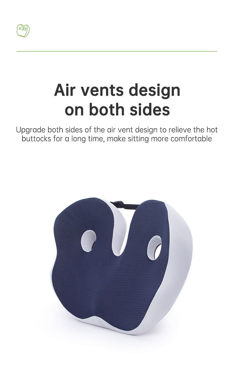 Mejora tu postura con este cojín ergonómico universal. Soporte para coxis y lumbar. Alivia el dolor al sentarse.