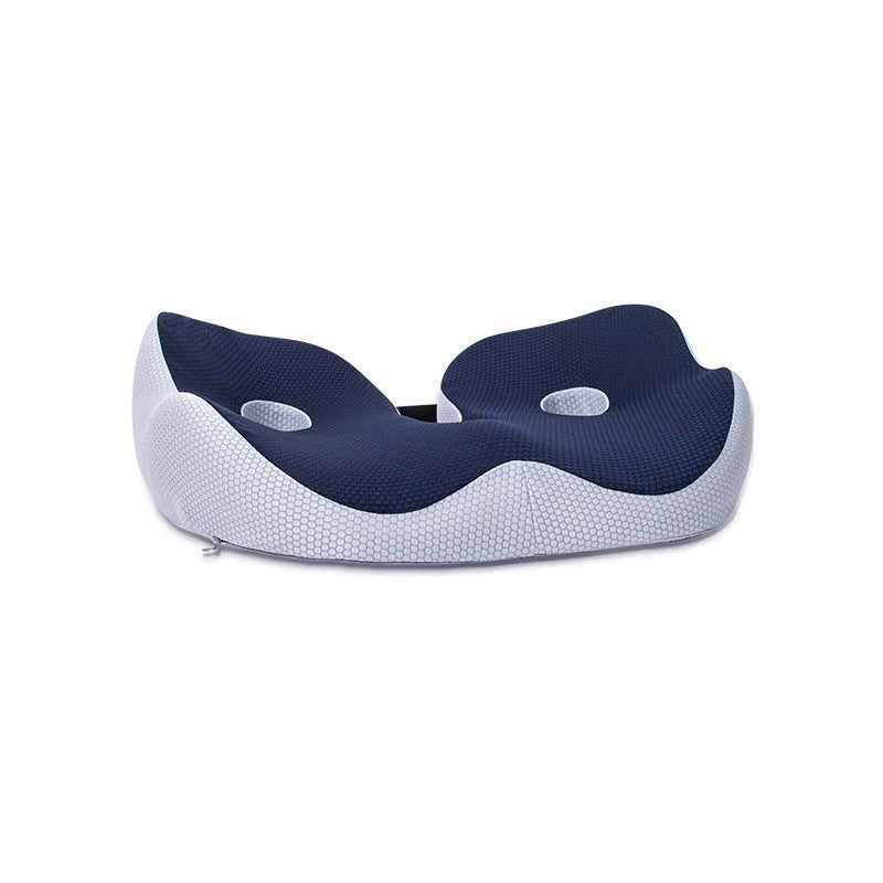 Cojín ergonómico de diseño universal para soporte lumbar y coxis. Máximo confort para sentarse prolongado.