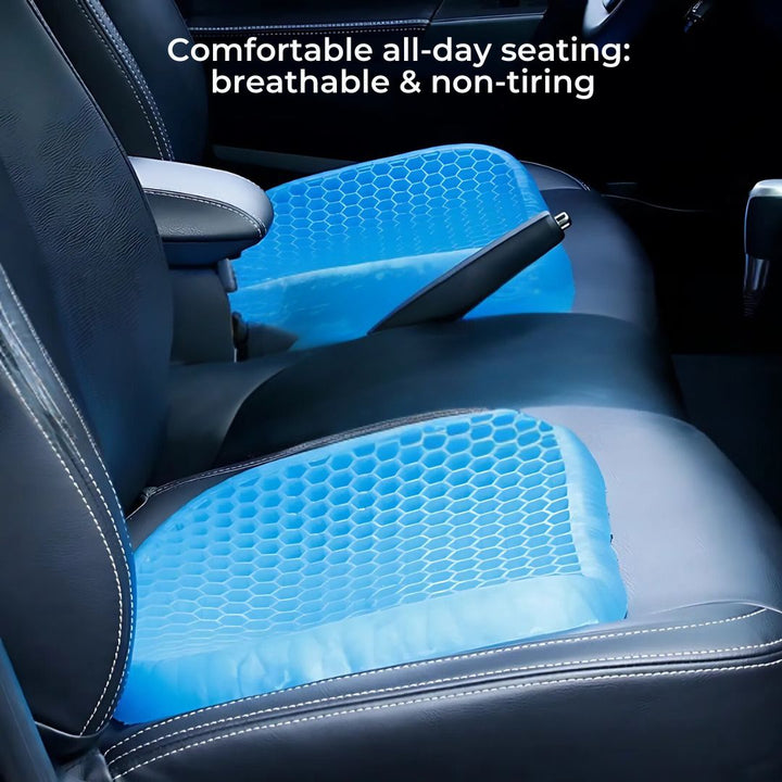 Cojín de asiento para automóvil, ergonómico, brinda soporte y alivio de presión en viajes.