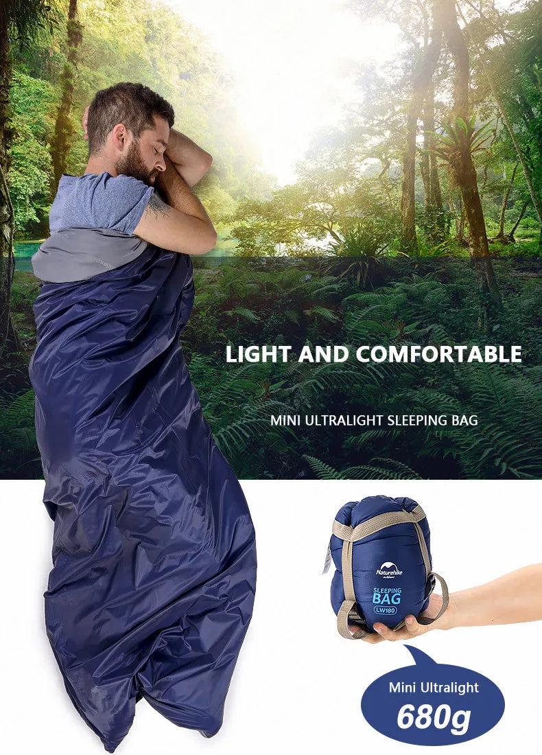 Saco de dormir 900g para senderismo. Ultraligero y compacto, tu compañero de viaje.