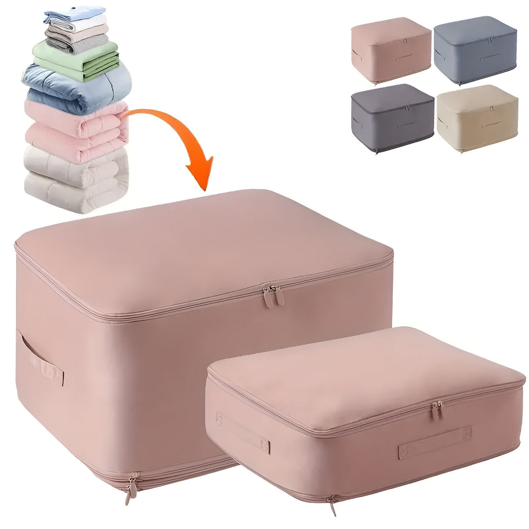 Solución portátil y duradera para comprimir ropa, perfecta para viajes y almacenamiento en casa.
