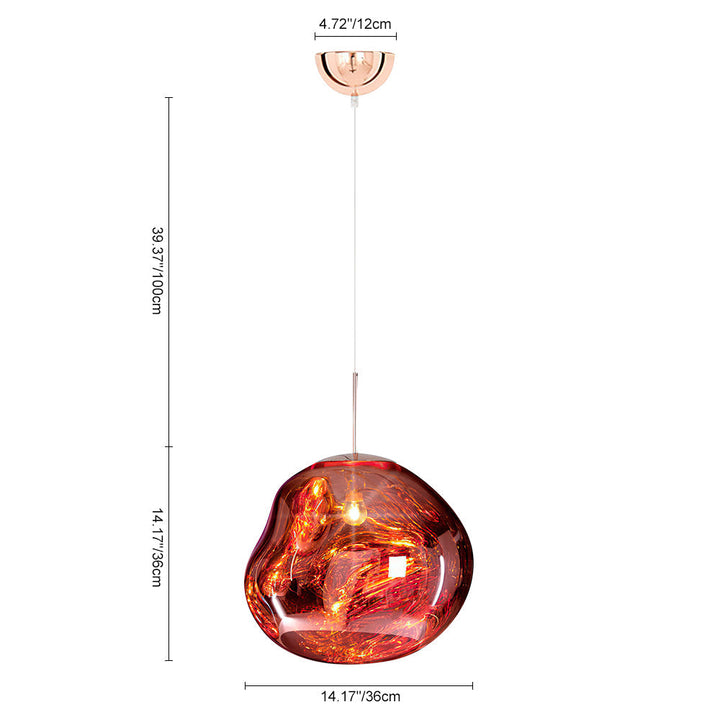 Decoración del hogar con lámpara de techo moderna, diseño colgante irregular y luz suave.