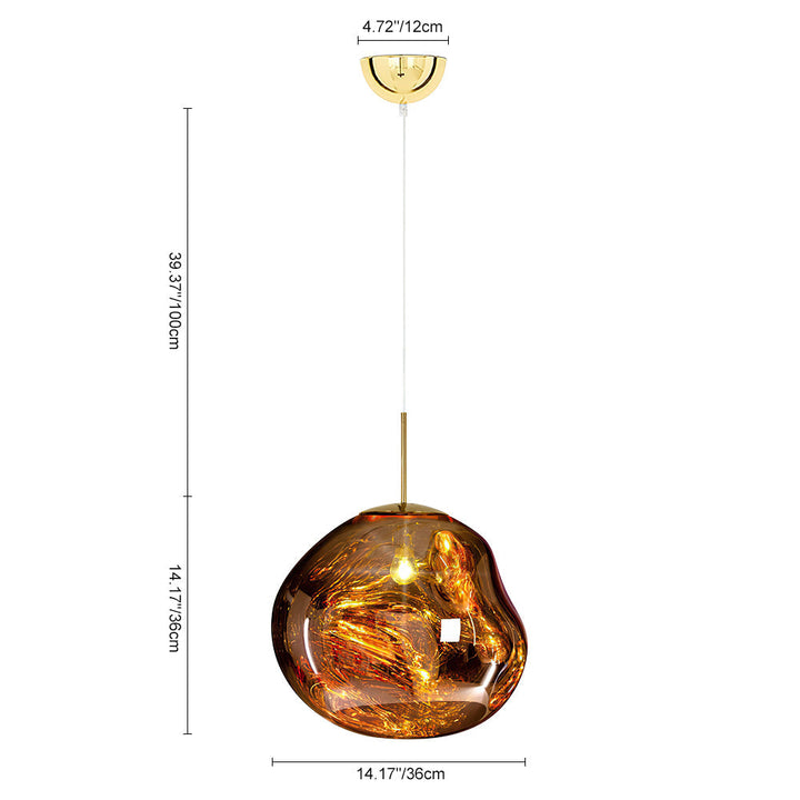 Lámpara individual de estilo contemporáneo, con diseño irregular para iluminación interior.