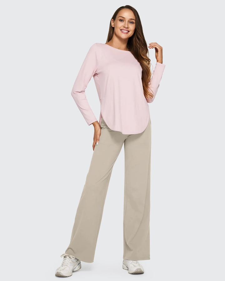Moda versátil y cómoda: pantalones tiro alto, pierna ancha, bolsillos, un estilo para cada ocasión.
