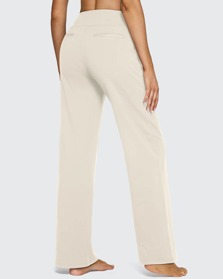 Ropa femenina: pantalones tiro alto, pierna ancha, bolsillos, para un look que se adapta a ti.