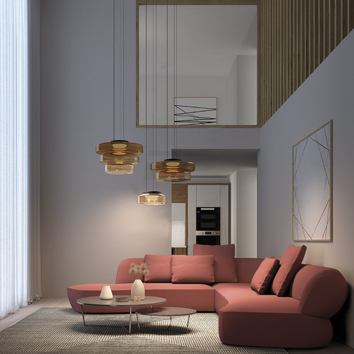 Lámpara de techo moderna, estilo Bauhaus, para una iluminación interior sofisticada.