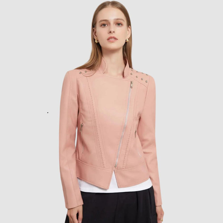 Chaqueta ajustada de mujer, estilo moderno y elegante, perfecta para otoño e invierno.