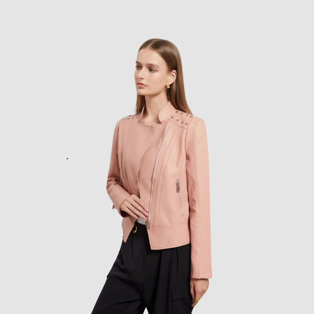 Chaqueta versátil de mujer, ideal para looks casual o de vestir, moda moderna y chic.