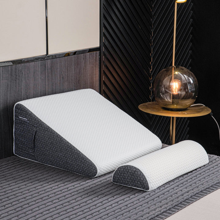 Cojín de cuña ergonómico de gran confort para un descanso nocturno profundo y reparador.