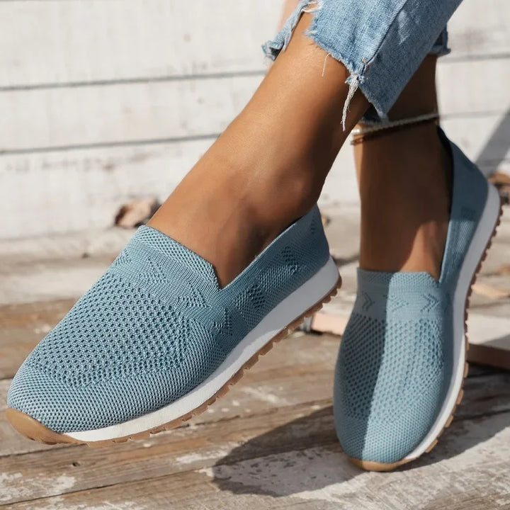 Mocasines casuales para mujer, diseño plano y cómodo para uso diario, con soporte ortopédico.