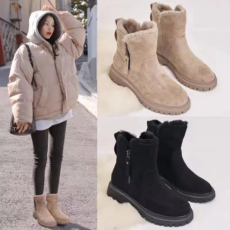 Botas de invierno para mujer, suela antideslizante. Máximo confort y abrigo para nieve y frío.