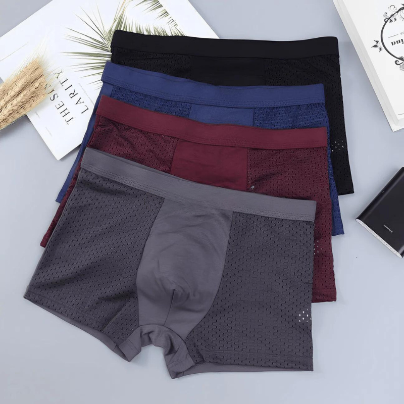 Pack de calzoncillos bóxer para hombres, ropa interior cómoda y transpirable, perfecta para uso diario.
