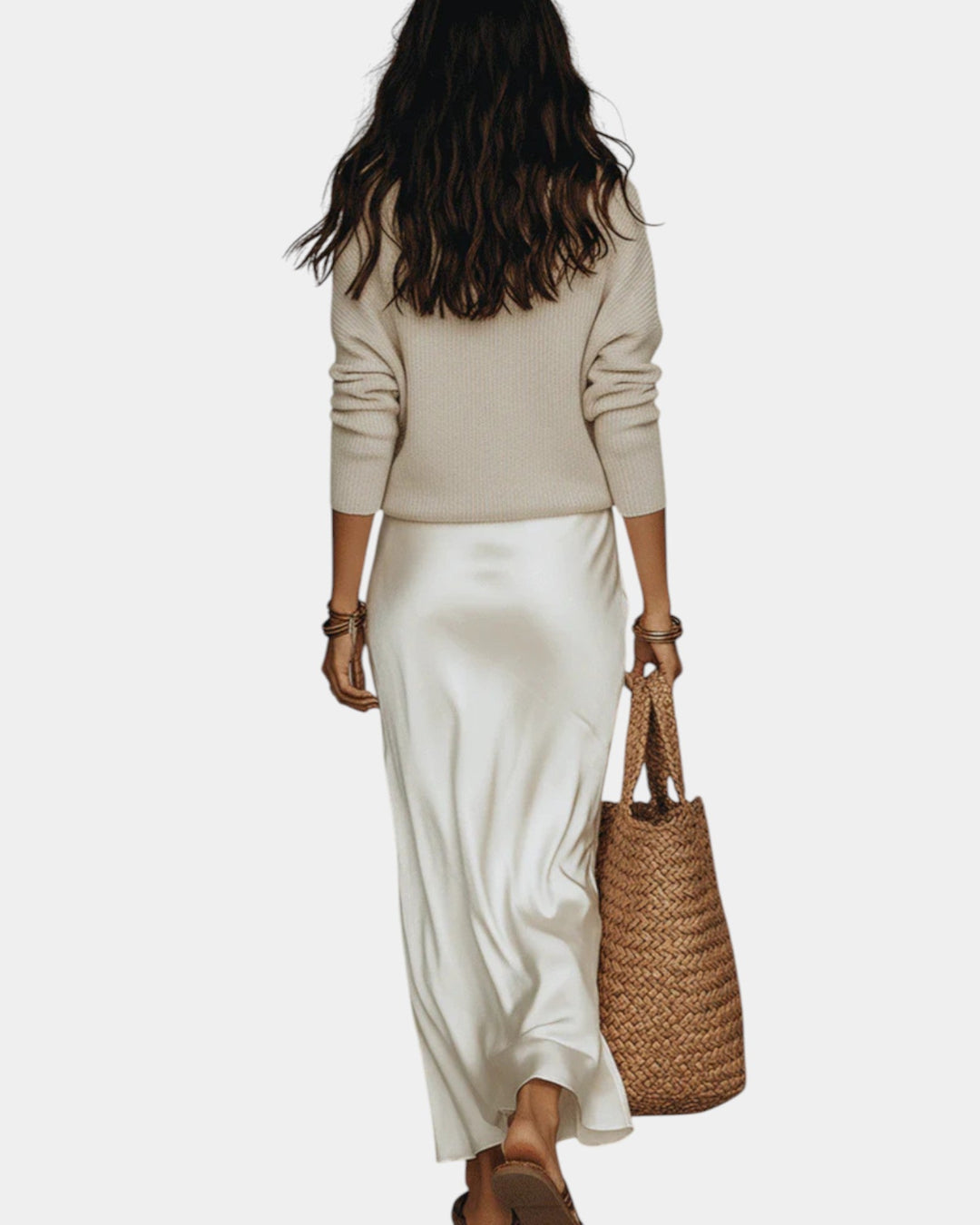 Vestido Cristina para mujer, fluido y suave, versátil, perfecto para estilo casual chic y confort diario.