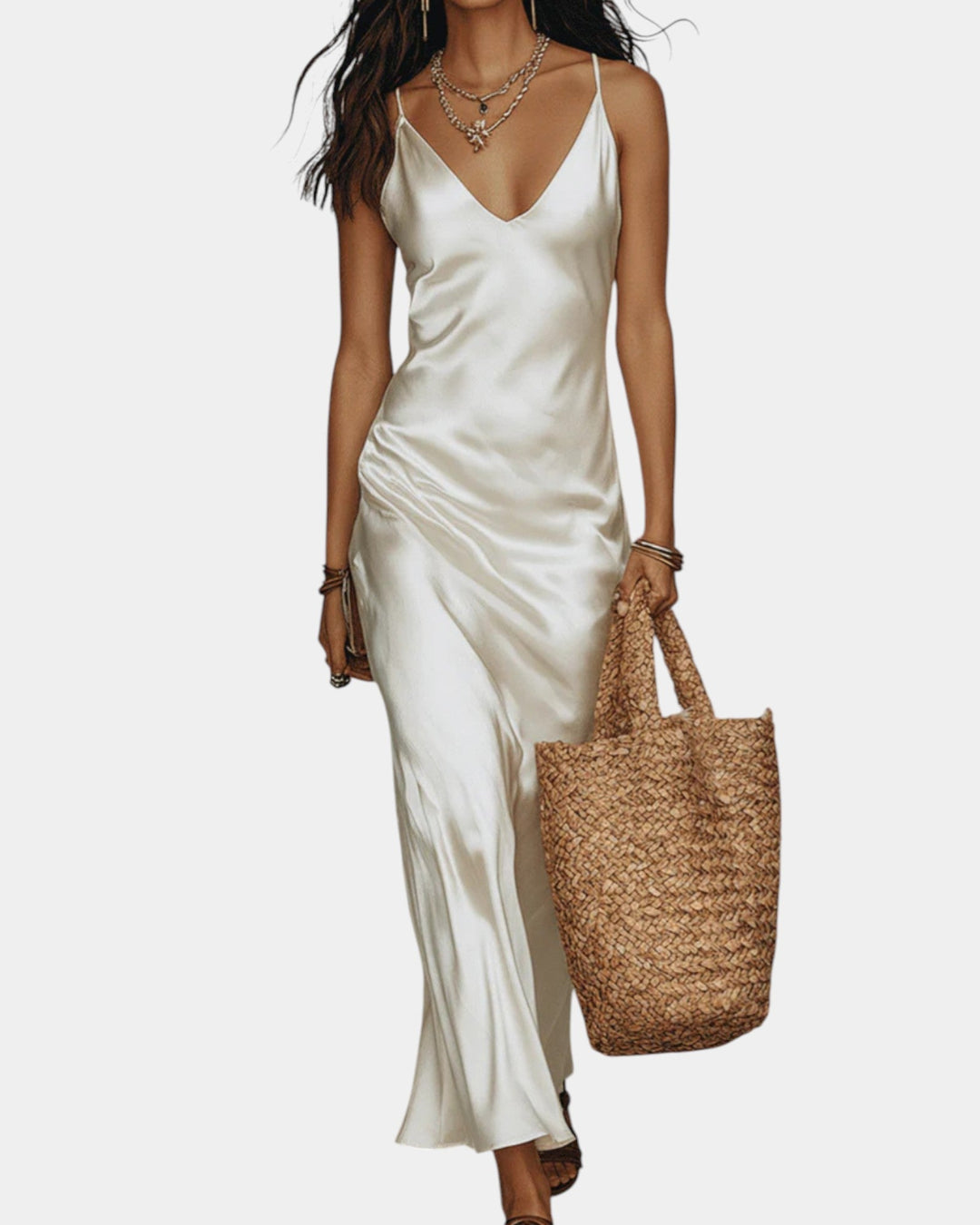 Prenda fluida: Vestido Cristina para mujer, tejido suave, diseño moderno y elegante, ideal para moda diaria.