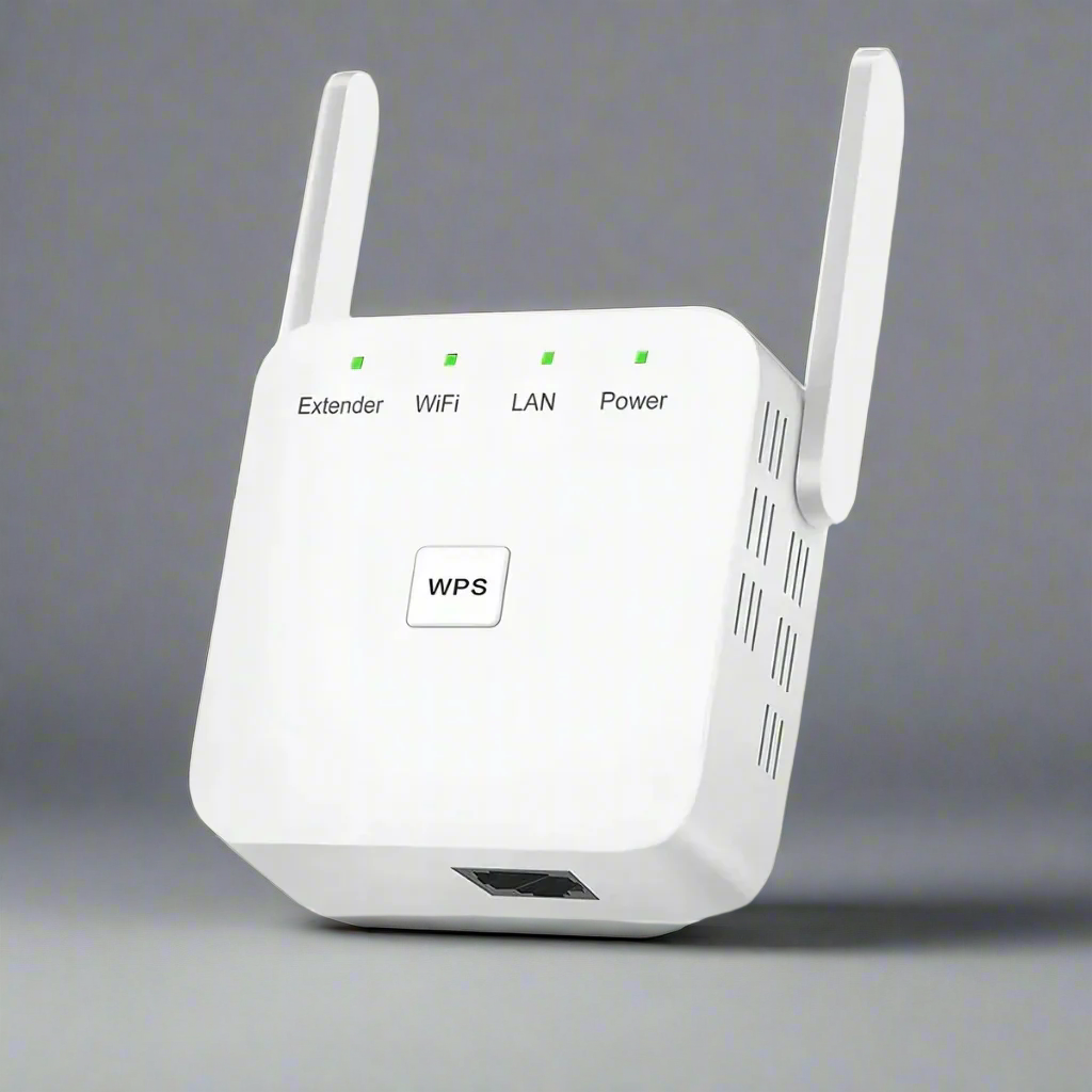 Repetidor WiFi doble banda 2.4GHz y 5G. Alcance de 300 metros para una red inalámbrica sin fallas.