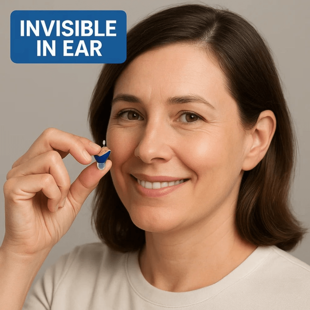 Par de audífonos intraauriculares recargables unisex para uso diario. Sonido cristalino y diseño discreto.