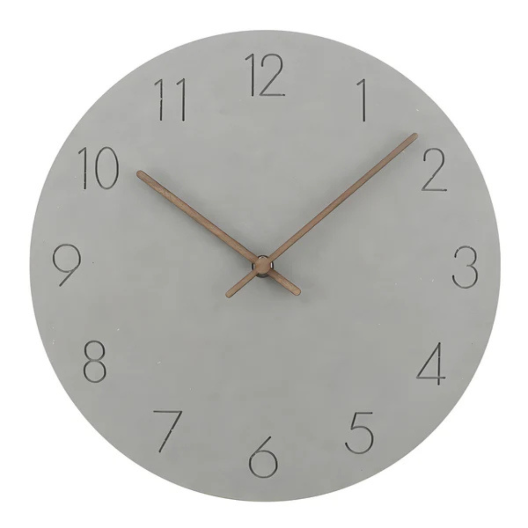 Decoración de pared: Reloj de madera minimalista, diseño moderno y elegante para el hogar.