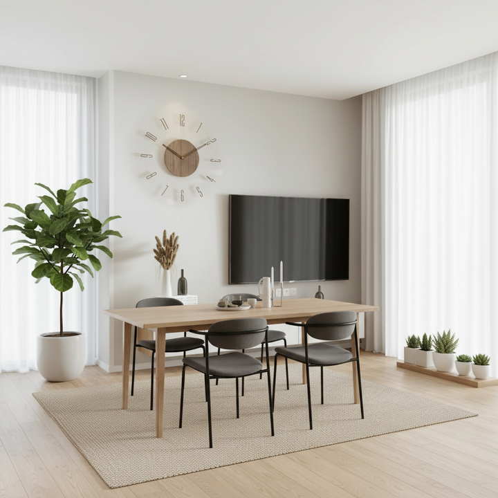 Reloj silencioso de pared con diseño moderno, fácil instalación, perfecto para cualquier estancia.