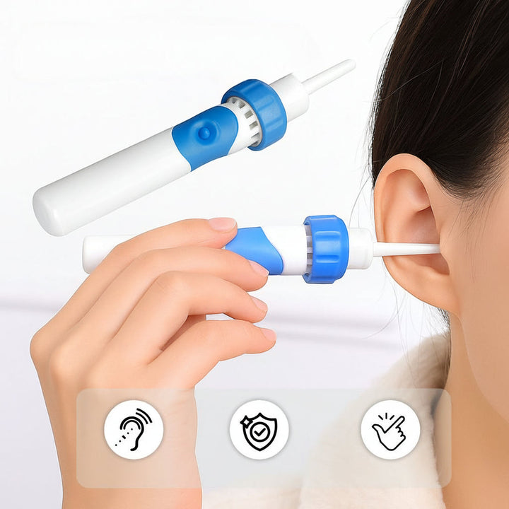 Remoción de cerumen eléctrica. Limpieza suave para oídos, dispositivo de succión seguro.