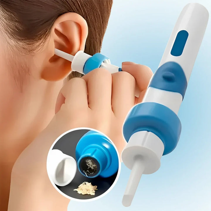 Limpiador de oídos unisex eléctrico, seguro y suave. Para remoción eficiente de cera y cerumen.