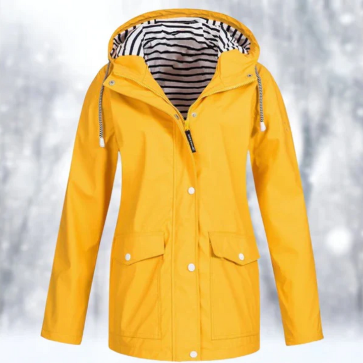 Chaqueta impermeable mujer, elegante y versátil. Ideal para invierno, moda y actividades al aire libre.