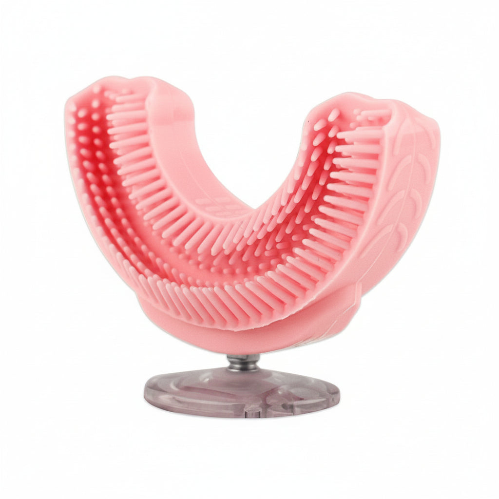 Regalo para niños: cepillo eléctrico sónico de silicona en U. Para una higiene bucal divertida y cuidado dental óptimo.