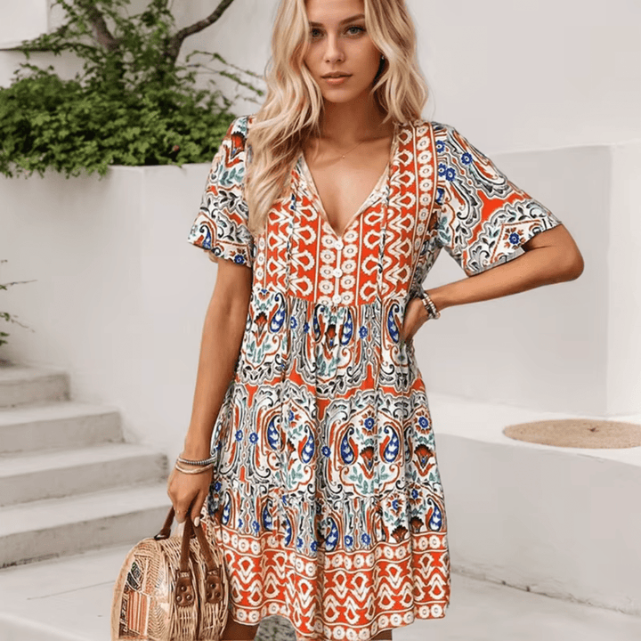 Vestido midi sofisticado para mujer, ropa de moda femenina con diseño elegante y versátil. Fresco para verano.