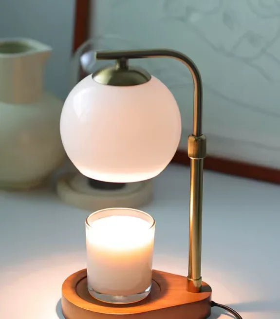 Lámpara calentadora para derretir velas, seguridad y diseño moderno para tu decoración ambiental.