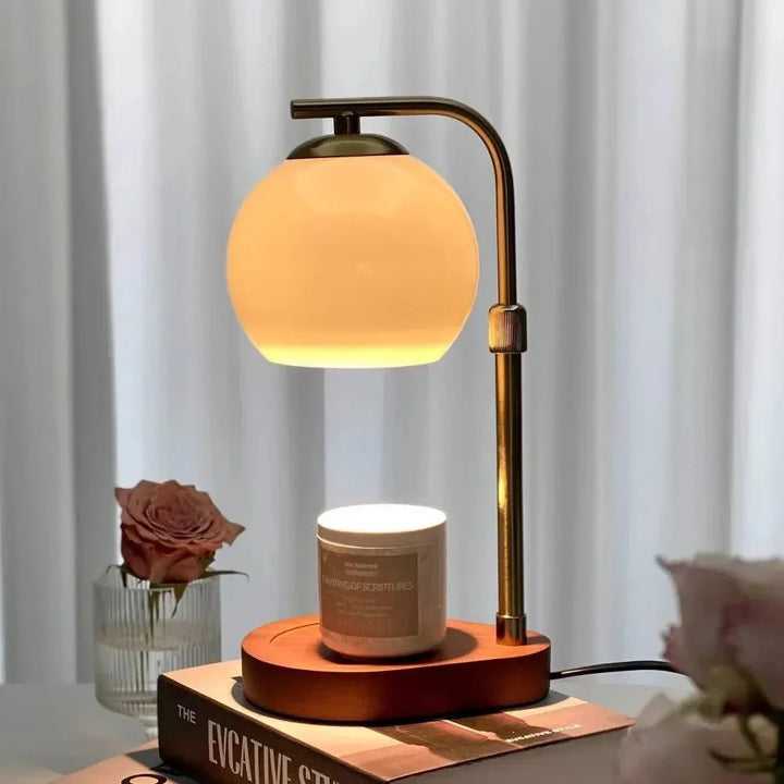 Calentador de velas sin llama, ideal para disfrutar aromas en un ambiente seguro y moderno.