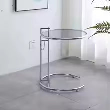 Mesa de noche contemporánea con altura ajustable, estilo minimalista. Mueble lateral moderno, práctico para cualquier hogar.