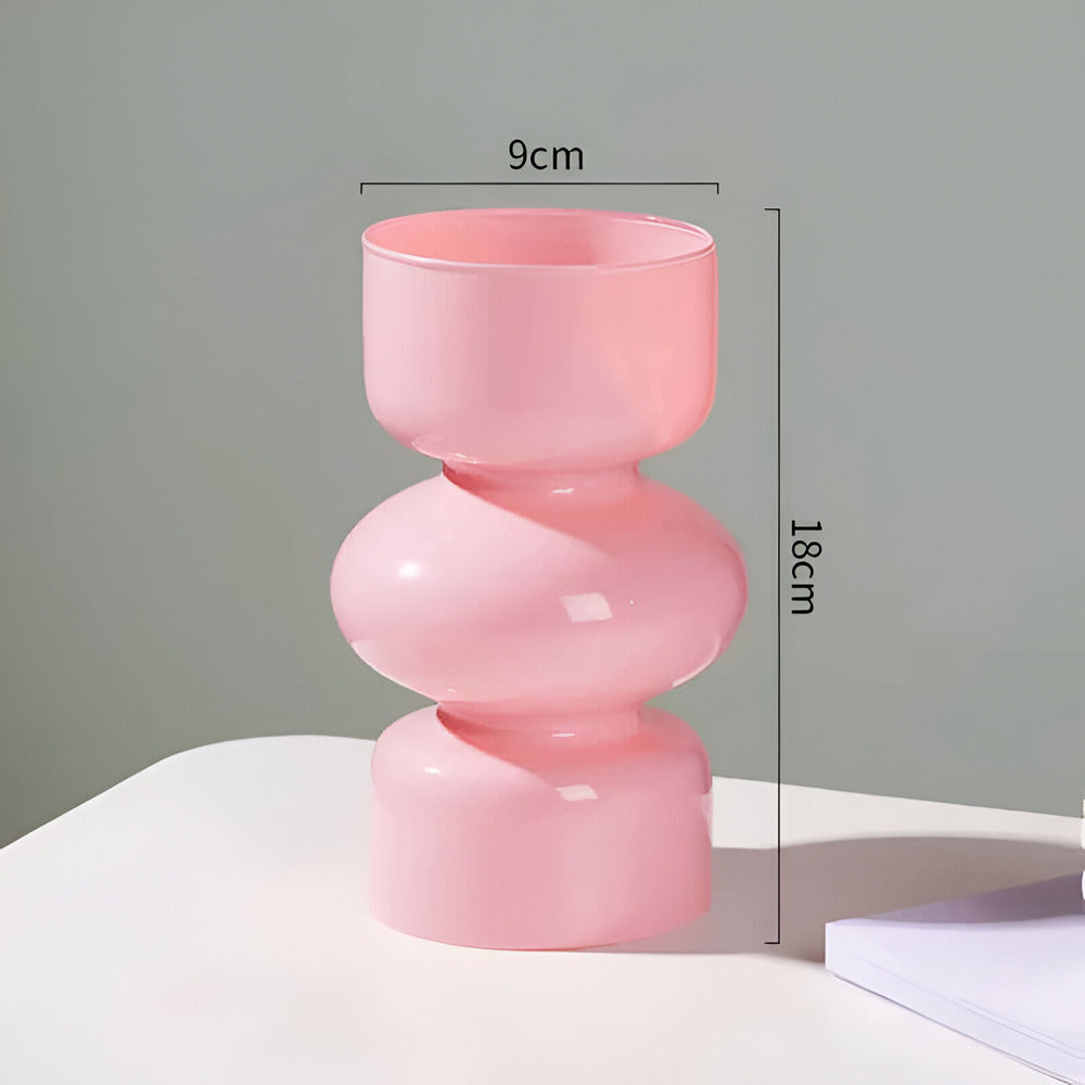 Florero escandinavo de burbujas apiladas, jarrón contemporáneo que embellece tu decoración del hogar con estilo.