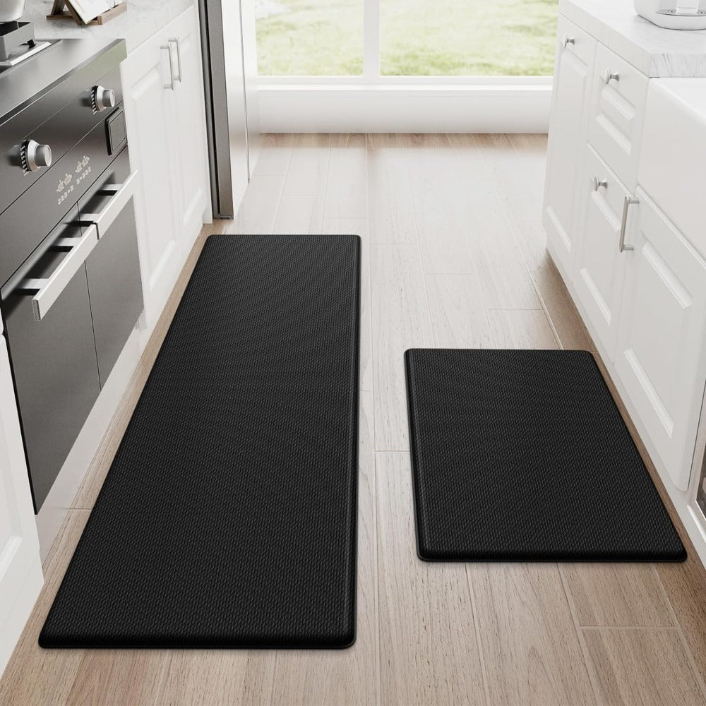 Alfombra de cocina antideslizante en PVC. Diseño moderno y seguro que previene resbalones, aportando estilo y confort.