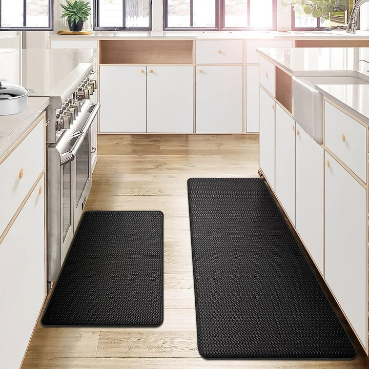 Alfombra de cocina antideslizante, ergonómica y antifatiga. Proporciona soporte de espalda y pies, fácil de limpiar.