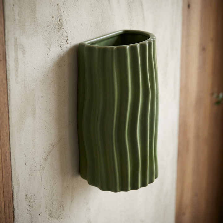 Aplique de pared con diseño acanalado de resina, lámpara moderna para el hogar.