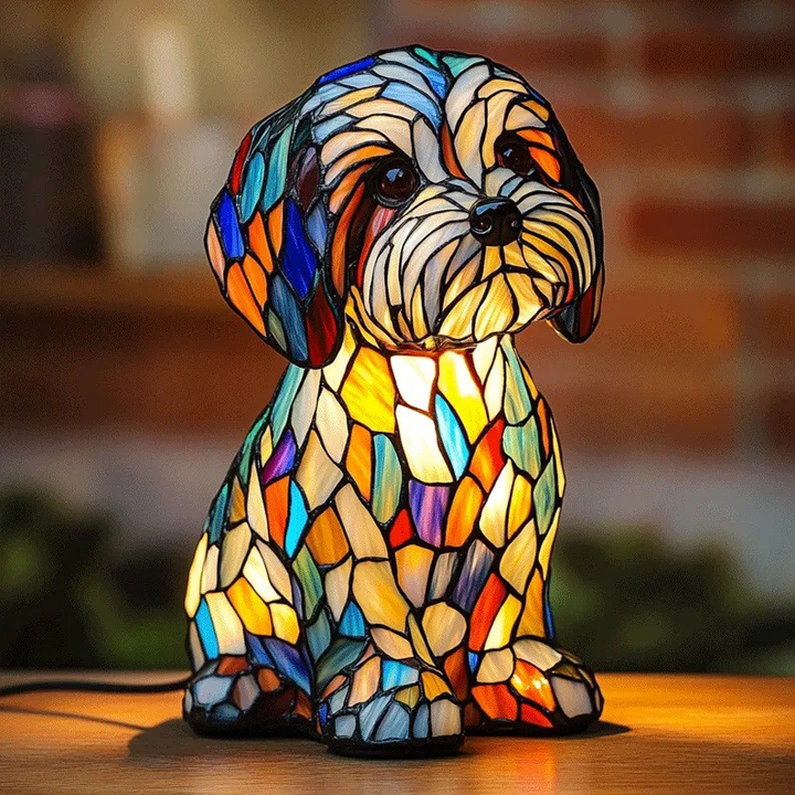 Lámpara artesanal de resina con diseño artístico moderno, luz de mesa ideal para sala, oficina y decoración.