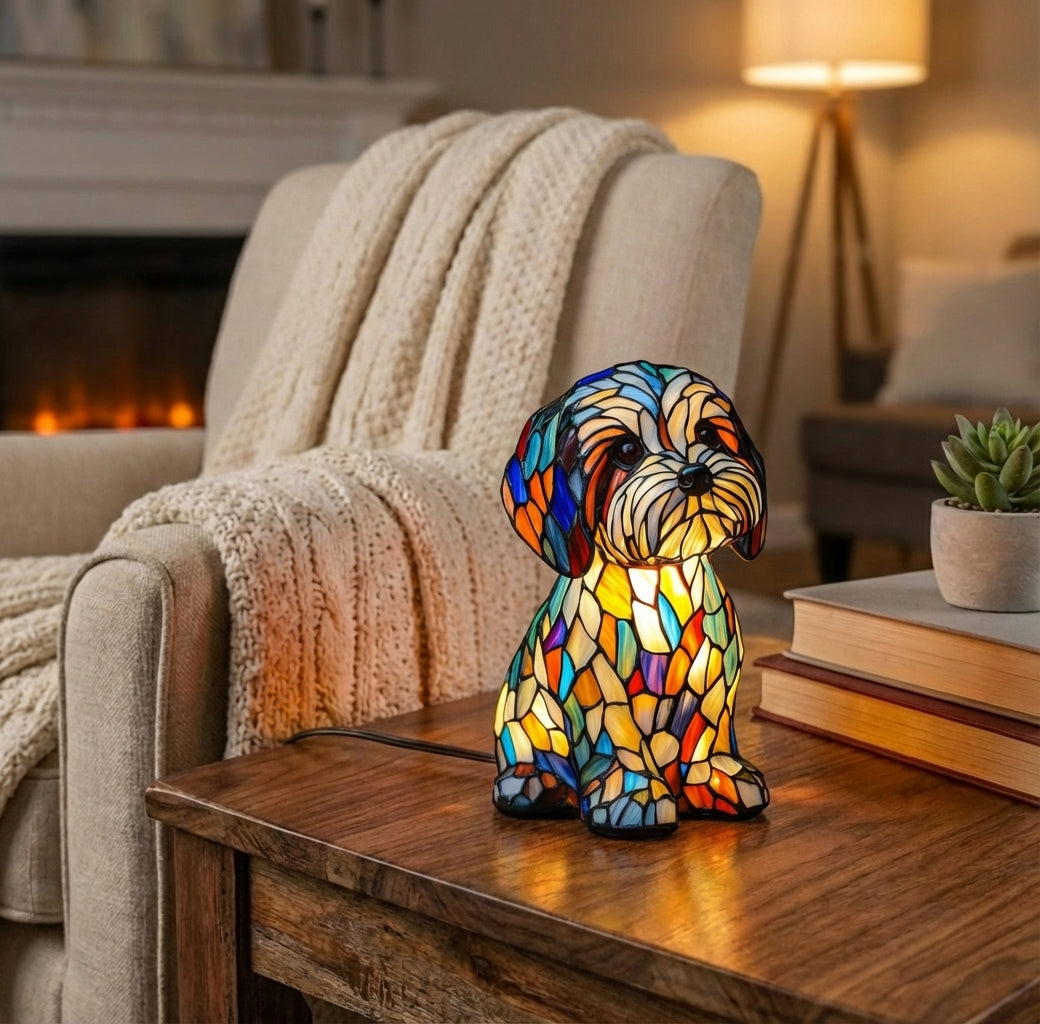 Lámpara de mesa de amistad artesanal de resina con figuras entrelazadas, luz ambiental cálida para dormitorio.