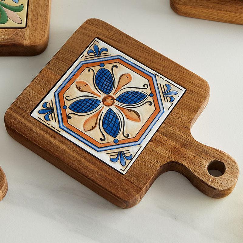 Protección elegante para tu mesa. Posaplatos decorativo artesanal con estilo mediterráneo.