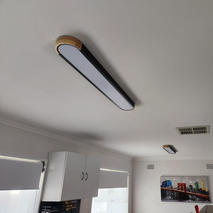 Luz de techo ovalada LED Japandi de diseño elegante, embellece cualquier espacio con su estilo moderno.