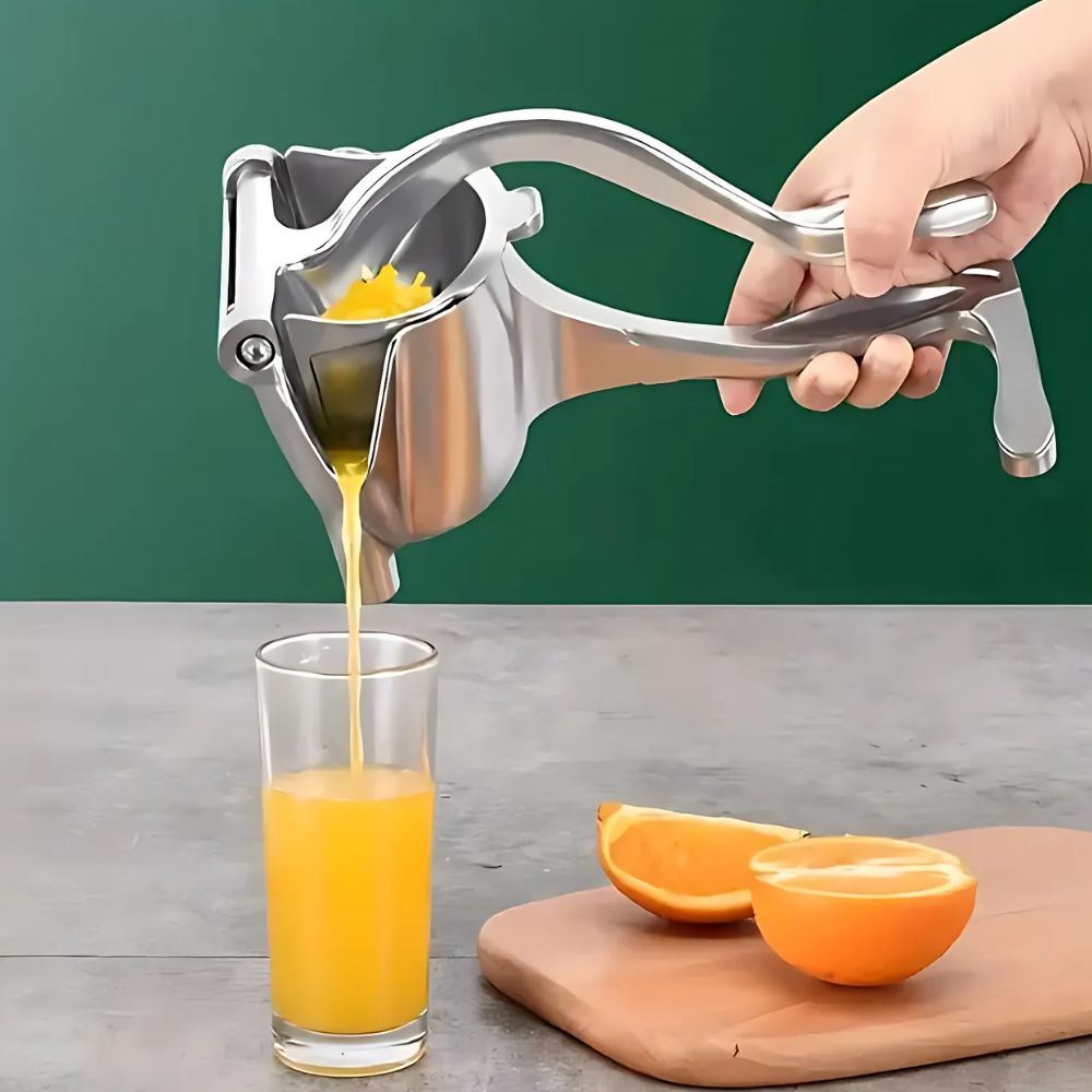 Extractor de jugo manual de aleación para cítricos, diseño ergonómico, fácil de usar en tu cocina.