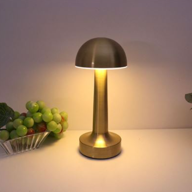 Lámpara LED minimalista táctil para decoración de mesita de noche o escritorio, luz ambiente regulable.
