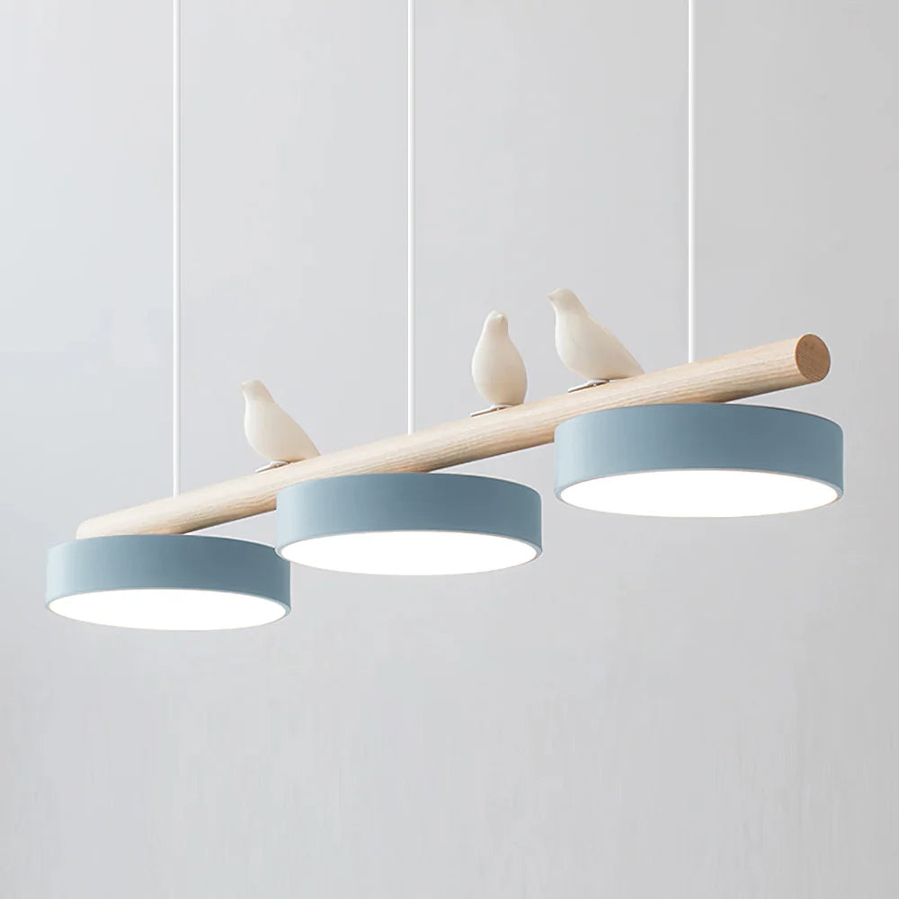 Suspensión LED de diseño escandinavo, pájaro artístico para iluminación del hogar.