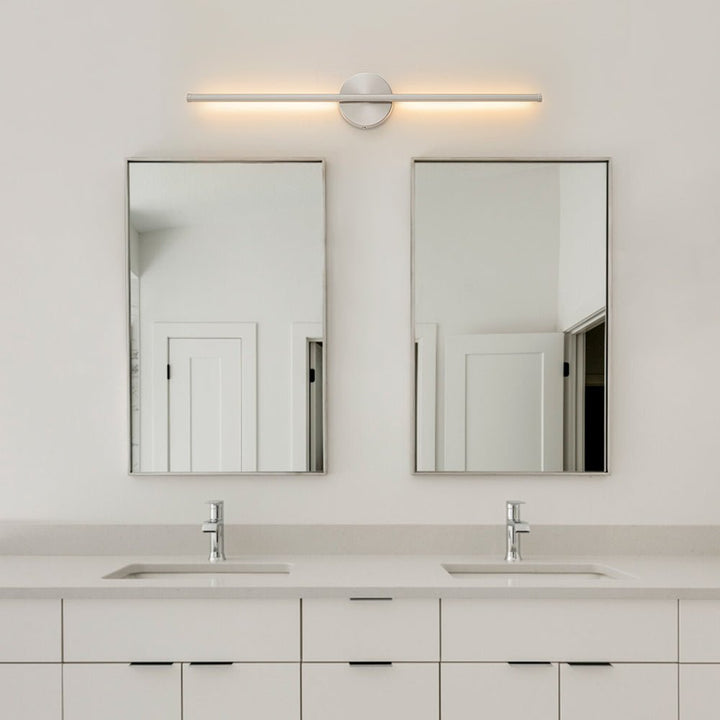 Lámpara de pared LED lineal moderna, acento de luz interior. Diseño minimalista para el hogar.