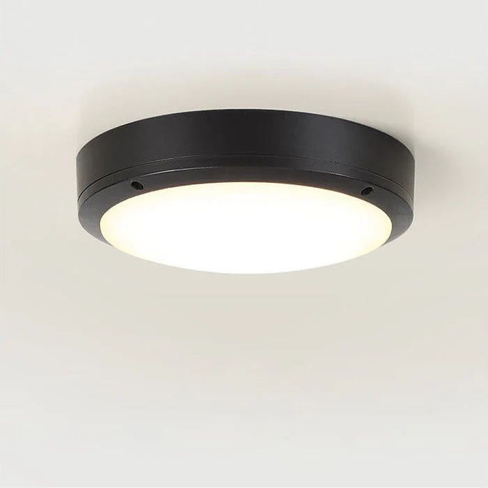 Plafón LED circular moderno, eficiencia energética para iluminación de techo interior/exterior cubierto.